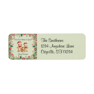 Cute pain d'épices biscuit Noël de famille