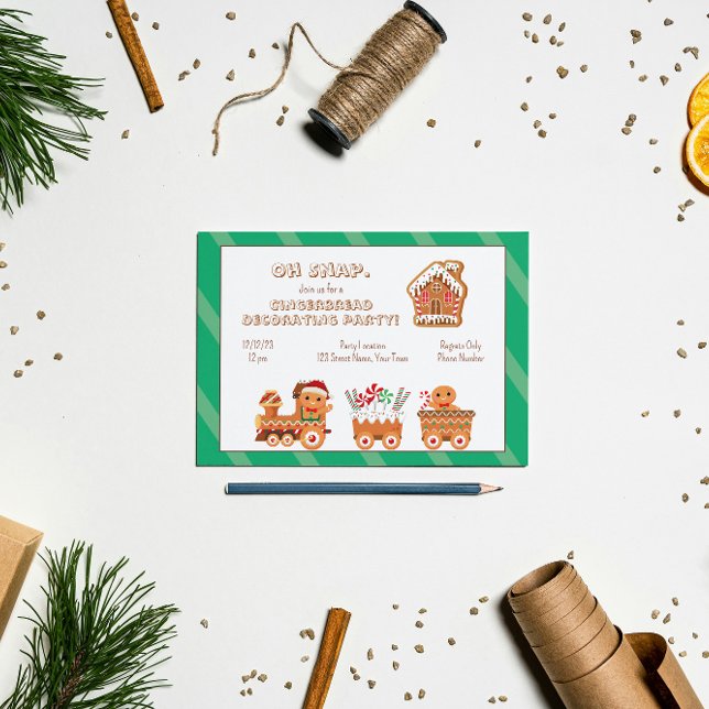 Cute pain d'épices Noël Invitation (Créateur téléchargé)