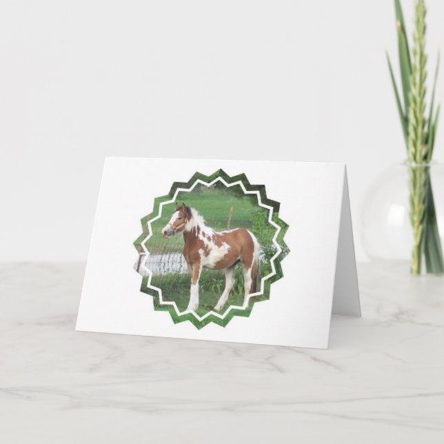 Cute Paint Pony Greeting Card (Front)