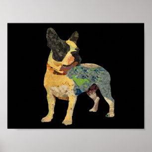 Cute Painted French Bulldog Poster