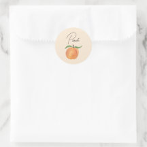 Cute Painted Peach Fruit Illustration