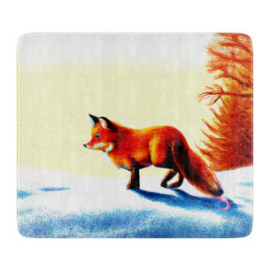 Cute Painting Of a Red Fox. Buy Now Cutting Board