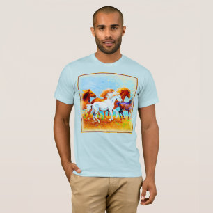 Cute Painting Of Running Horses. Buy Now T-Shirt