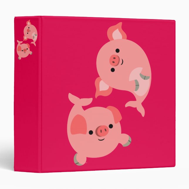 Cute Pair of Cartoon Merpigs Binder (Front/Spine)