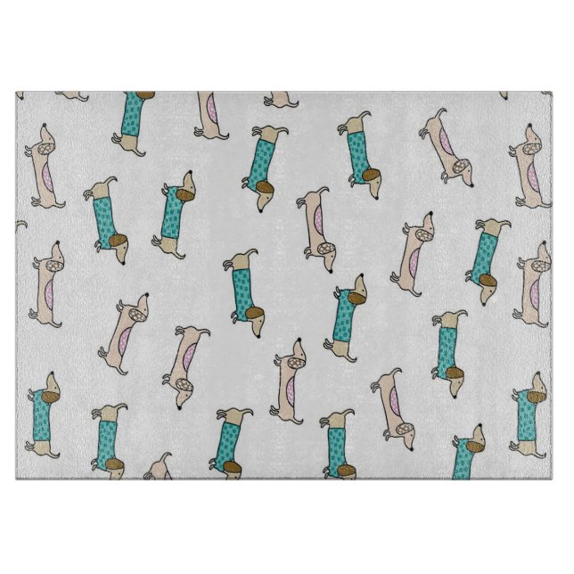 Cute Pair Of Dachshunds Cutting Board (Front)
