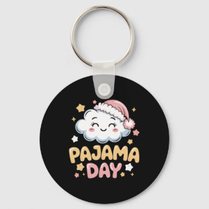 Cute Pajama Day Cloud Cartoon Art Keychain