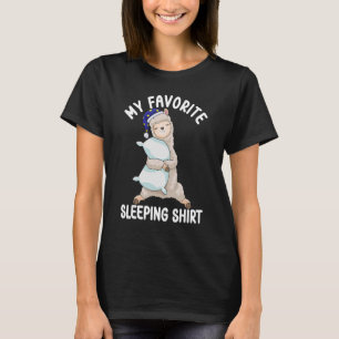 Cute Pajama for Women Nigh Sleeping Alpaca 2 T-Shirt