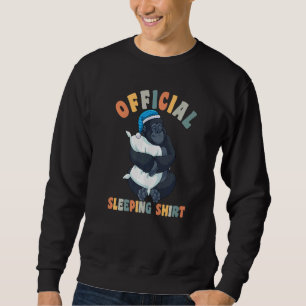 Cute Pajama for Women Nigh Sleeping Gorilla 2 Sweatshirt