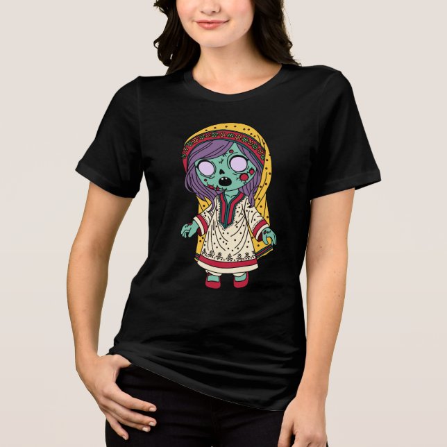 Cute Pakistani Zombie Tri-Blend Shirt (Front)