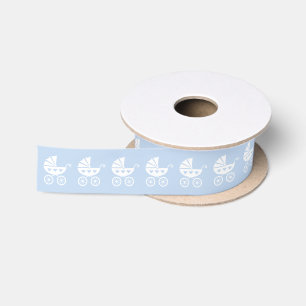 Cute pale blue baby stroller ribbon for gifts satin ribbon
