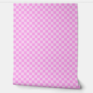 Cute Pale Pink y2k Checkers Wallpaper