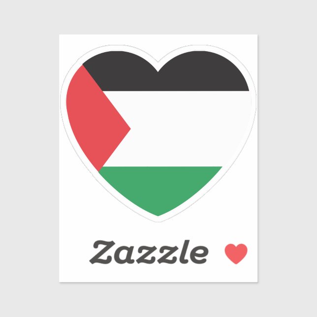 cute palestine flag heart graphic design (Sheet)