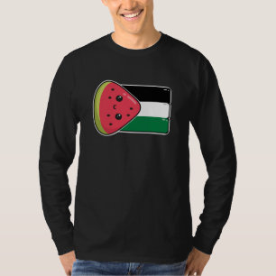 Cute Palestine flag with watermelon-Free Palestin T-Shirt