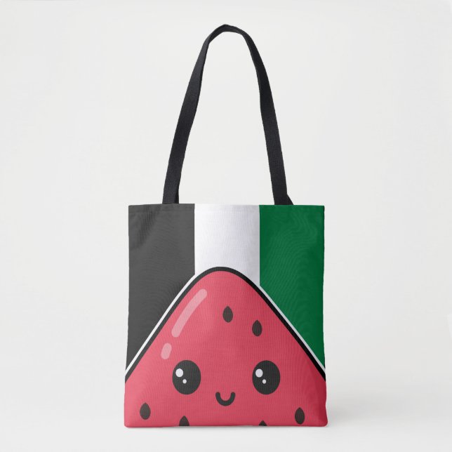 Cute Palestine flag with watermelon-Free Palestin  Tote Bag (Front)
