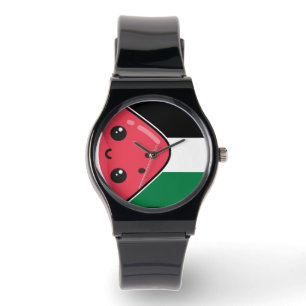 Cute Palestine flag with watermelon-Free Palestin  Watch