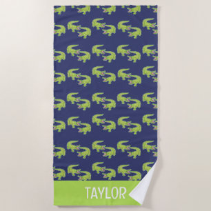Cute Palm Beach Alligators Towel