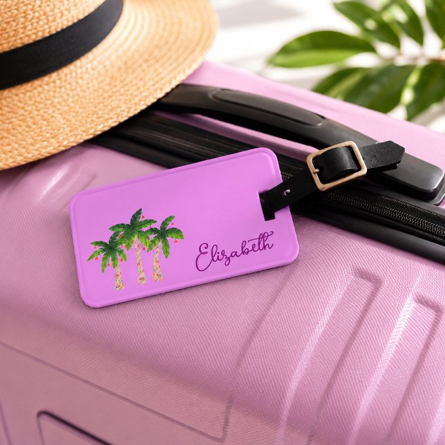 Cute Palm Trees Luggage Tag (Creator Uploaded)