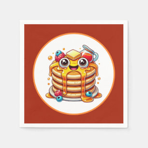 Cute pancake breakfast party napkin