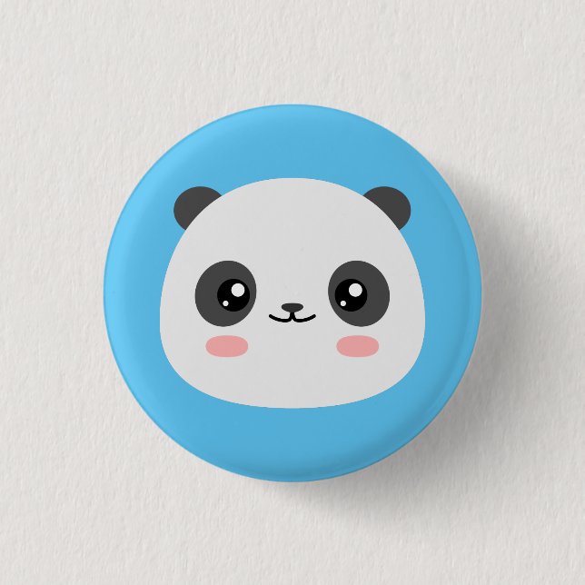 Cute Panda 1 Inch Round Button (Front)