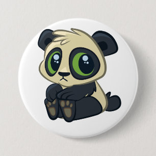Cute Panda 3 Inch Round Button