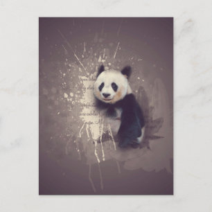 Cute Panda Abstract Postcard