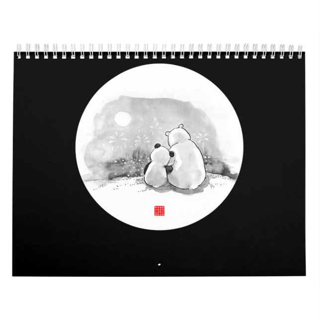 Cute Panda And Polar Bear Animal Lover Calendar (Cover)