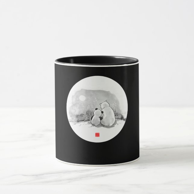 Cute Panda And Polar Bear Animal Lover Mug (Center)