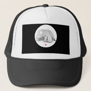 Cute Panda And Polar Bear Animal Lover Trucker Hat