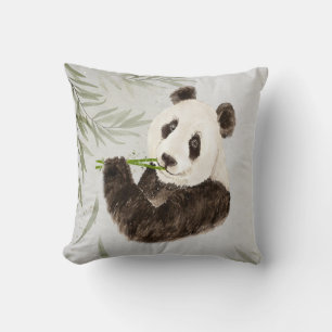 Cute Panda Asian Bear Animal Bamboo Wildlife  Throw Pillow