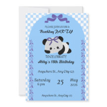 Cute Panda Baby Shower Invitation Template