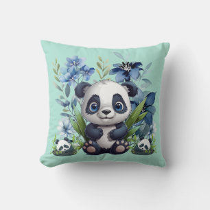 Cute Panda Baby Throw Pillow