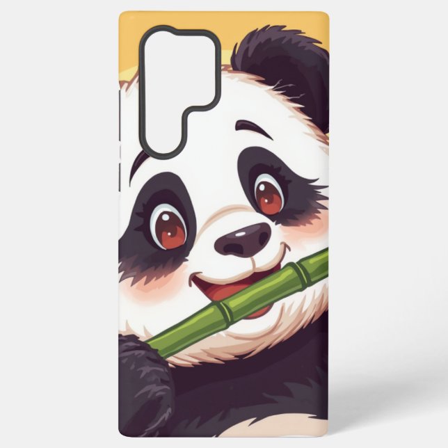 Cute Panda Bamboo Case – Playful Samsung Cover (Back)
