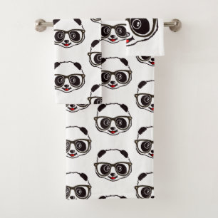 Cute Panda Bath Towel Set