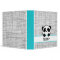 Cute Panda Bear Aqua Blue and Black School