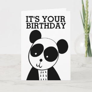 CUTE PANDA BEAR BIRTHDAY CARDS