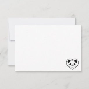 Cute Panda Bear Cartoon Blank Custom Card