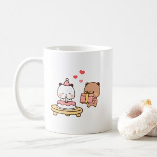 Cute Panda bear couple hugin, bubu and dudu love Coffee Mug