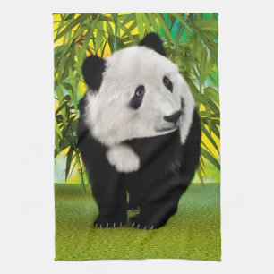 Cute Panda Bear Cub Kawaii Animal Lover Gift Kitchen Towel