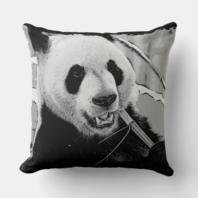 Cute  Panda Bear Cub Throw Pillow (Front)
