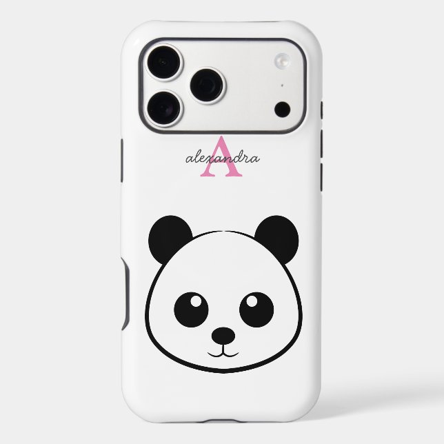 Cute panda bear custom Monogram  (Back)