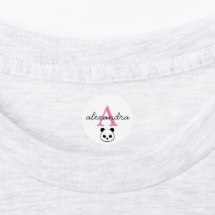 Cute Panda Bear Custom Monogram Labels – Adorable 