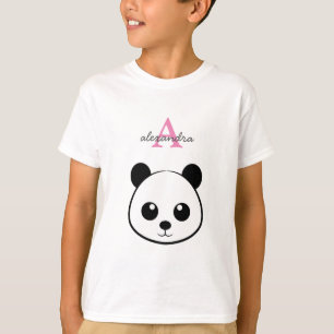 Cute panda bear custom Monogram T-Shirt