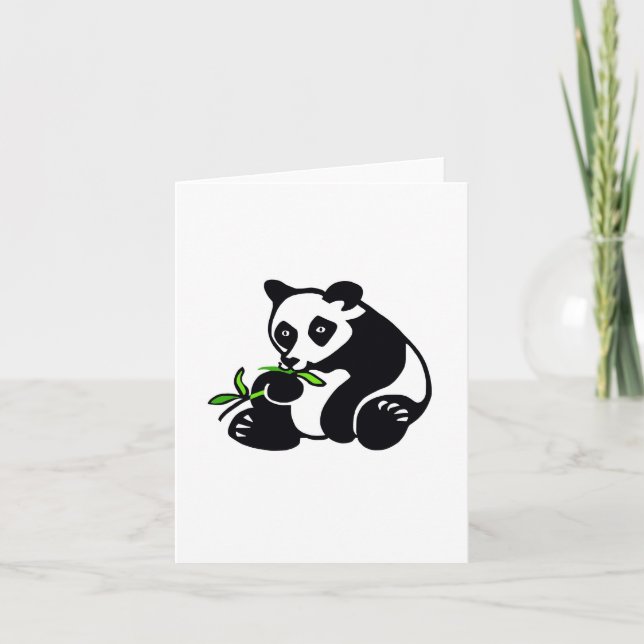 Cute  PANDA Bear - Endangered animal graphic - Card (Front)