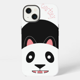 Cute Panda Bear Face Customizable iPhone 13 Case