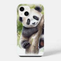 Cute Panda Bear In Tree
