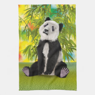 Cute Panda Bear Kawaii Animal Lover Perfect Gift Kitchen Towel