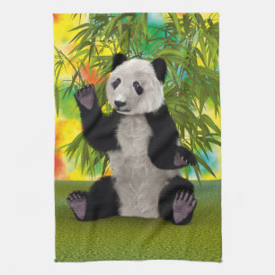 Cute Panda Bear Kawaii Animal Lover Perfect Gift Kitchen Towel