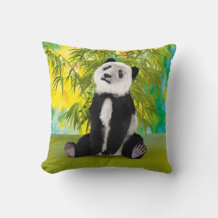 Cute Panda Bear Kawaii Animal Lover Perfect Gift Throw Pillow