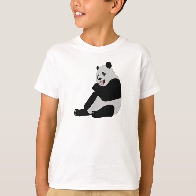 Cute Panda Bear Kids T-Shirt (Front)