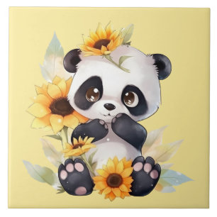 cute Panda bear lovers Tile
